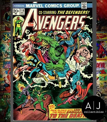 Buy Avengers #118 1973 VF 8.0 Avengers Defenders War Hulk Thor Captain America Loki • 19.39£
