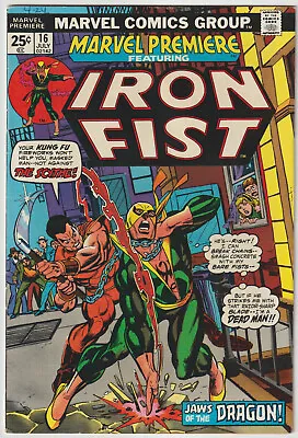 Buy Marvel Premiere #16 (Jul 1974, Marvel), VFN Condition (8.0), 2nd App. Iron Fist • 47.67£