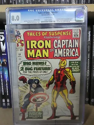 Buy Marvel Comics Tales Of Suspense 59 CGC 8.0 1st Captain America Story Since 1950' • 899.99£