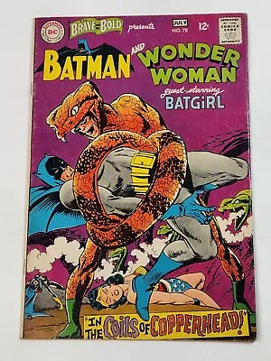 Buy Brave And The Bold 78 Batman Wonder Woman 1st App Copperhead DC Silver Age 1968 • 27.60£