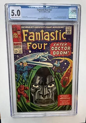 Buy Fantastic Four #57 CGC 5.0 Jack Kirby Doctor Doom Silver Age Marvel 1966 • 127.09£