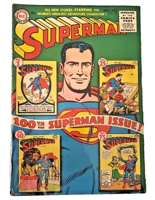 Buy SUPERMAN #100 (DC, 1955) Raw Golden Age VG/FN Off White Pages Bagged Boarded • 534.44£