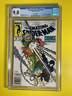 Buy Amazing Spider-Man #298 1st Cameo Venom McFarlane CGC 9.0 Newsstand Marvel 1988. • 103.93£