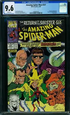 Buy AMAZING SPIDER-MAN  #337  CGC  NM9.6  High Grade!  White Pages  3998828024 • 70.96£
