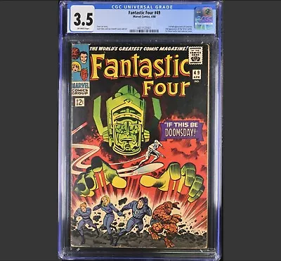 Buy Fantastic Four #49 CGC 3.5 OW 2nd Silver Surfer 1st Full Appearance Of Galactus! • 399.75£