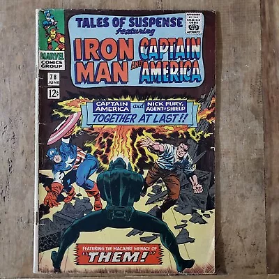 Buy Tales Of Suspense #78 Marvel Comics 1966 Silver Age Captain Iron Man Nick Fury • 20.02£