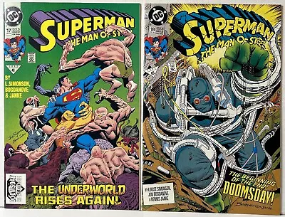 Buy Superman The Man Of Steel #17 & #18 1st Doomsday Appearances DC Comics 1992 NM- • 15.80£