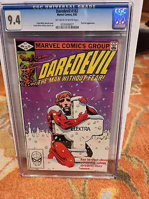 Buy Daredevil #182 CGC 9.4 Iconic Frank Miller Cover Punisher Marvel 1982 Comics  • 48.14£