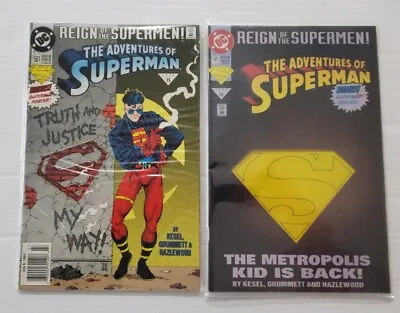 Buy The Adventures Of Superman Issue 501 Vintage Variant Covers DC Comics 1993 • 30.53£