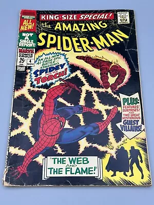 Buy Amazing Spider-Man Annual #4 Human Torch! Mysterio! Marvel 1967 Low Grade • 7.97£