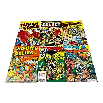 Buy Golden Age Flashback 1970s Reprints 6 Comics LOT Human Torch Silver Streak • 39.97£