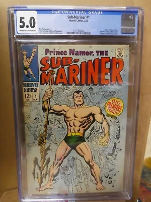 Buy Marvel Comics Sub Mariner 1 CGC 5.0 Fantastic Four Origin Retold 1968 • 289.99£