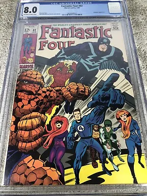 Buy Fantastic Four 82 CGC 8.0 Inhumans 1/1969 Stan Lee Story Kirby Art • 184.80£