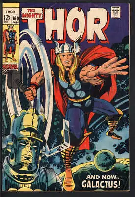 Buy Thor #160 5.0 // Galactus Hunts Down Ego The Living Planet Marvel 1969 • 49.02£