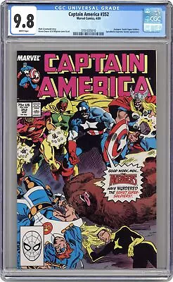 Buy Captain America #352 CGC 9.8 1989 3701035010 • 104.56£