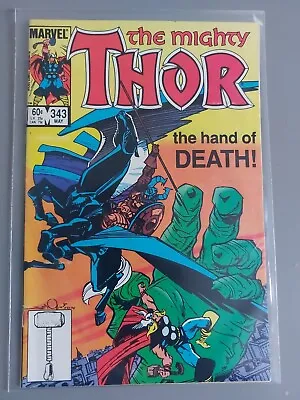 Buy MARVEL COMICS The Mighty Thor #343  May 1984 The Hand Of Death  • 3.35£