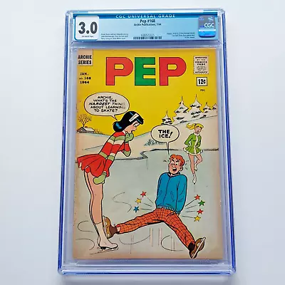 Buy PEP #168 CGC 3.0 Good Girl Art Archie 1964 Veronica Sexy Skating Outfit Decarlo • 219.87£