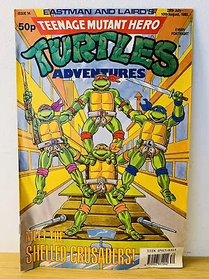 Buy TEENAGE MUTANT HERO TURTLES ADVENTURES • Issue #14 Ninja Turtles UK • 7.99£