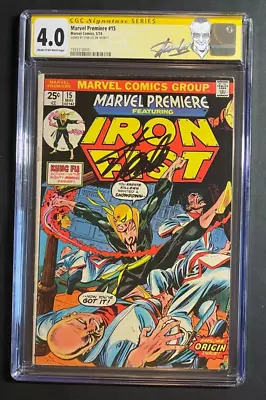 Buy Marvel Premiere Iron Fist #15 CGC 4.0 SS Stan Lee 1974 1st App Iron Fist • 560.39£