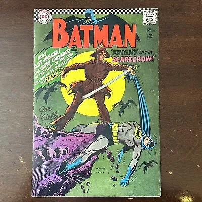 Buy Batman #189 (1967) - 1st Silver Age Scarecrow! Signed By Joe Giella • 328.10£