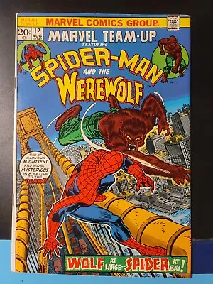Buy 🔥 Vintage MARVEL TEAM-UP 12 1st App MOONDARK SpiderMan Werewolf By Night  • 31.61£