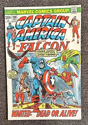 Buy Captain America #154 1st Appearance Jack Monroe 1972 VF- • 12.06£