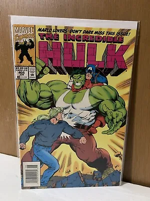 Buy Incredible Hulk 406 🔥1993 NWSTND🔥MARLO🔥Captain America🔥Marvel Comics🔥VF+ • 7.87£