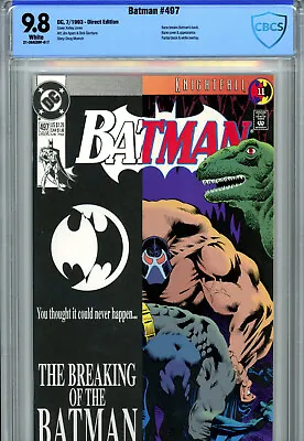 Buy Batman #497 (1993) DC CBCS 9.8 White Bane Breaks Batman's Back! • 52.60£