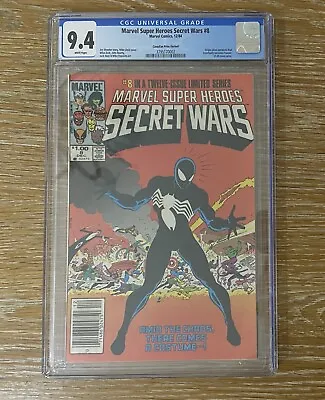 Buy Marvel Super Heroes Secret Wars #8 Cgc 9.4 Canadian Newsstand Variant! Wp • 386.38£