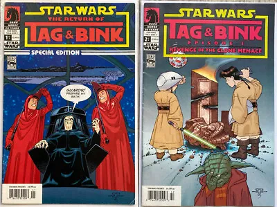 Buy Star Wars: The Return Of Tag And Bink #1 & #2 Newsstand Set - 1st Darth Plagueis • 63.24£