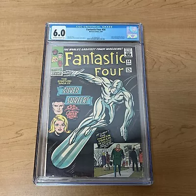 Buy Fantastic Four #50, CGC 6.0 OW To WP, Galactus Vs. Silver Surfer, Marvel Comics! • 379.48£