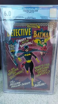 Buy Detective Comics #359 CGC 6.0 FN OW/W 1967 1st Batgirl Barbara Gordon  • 750£
