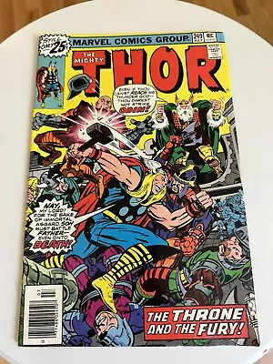Buy Mighty Thor #249 July 1976 “the Throne And The Fury  Bronze Age Marvel • 9.53£
