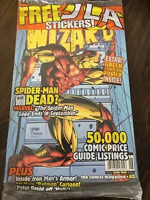 Buy Wizard Magazine #82 June 1998 Iron Man Sealed…JLA Stickers, Green Lantern Poster • 9.46£