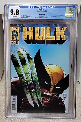 Buy Hulk #13 (2023) CGC 9.8 - McNiven Variant Cover Hulk #340 Homage Marvel Comics • 63.21£