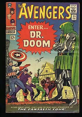Buy Avengers #25 FN+ 6.5 Fantastic Four Dr. Doom Appearance Kirby! Marvel 1966 • 121.75£