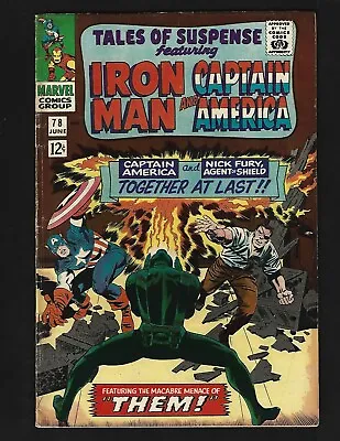 Buy Tales Of Suspense #78 FN Iron Man Cap. America 1st Nick Fury Agent SHIELD X-Over • 20.02£