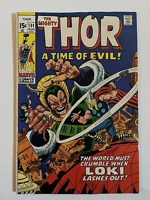 Buy THOR #191 Marvel Comics 1971  Stan Lee Writer John Buscema Cover/art (02/12) • 13.40£
