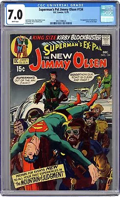Buy Superman's Pal Jimmy Olsen #134 CGC 7.0 1970 3857398020 1st Darkseid (cameo) • 339.96£
