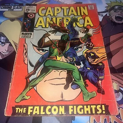 Buy Captain America #118 VG 2nd Appearance Falcon! Red Skull! Marvel 1969 • 27.59£
