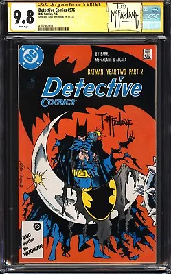 Buy Detective Comics #576 CGC 9.8 NM/MT SS Signed Todd McFarlane  Year 2 Story  1987 • 394.51£