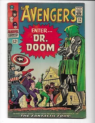 Buy Avengers 25 - Vg+ 4.5 - Doctor Doom - Captain America - Quicksilver (1966) • 99.94£