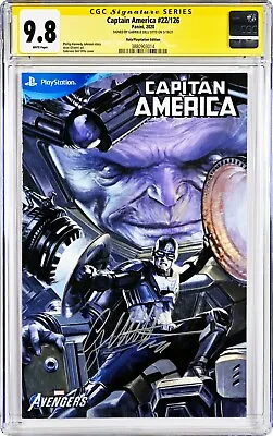 Buy Captain America Italy Playstation Edition Signed By Gabriele Dell'otto Cgc 9.8!! • 160.11£