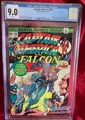 Buy 1974 CAPTAIN AMERICA #180 CGC 9.0 WHITE Pages - 1st Nomad • 158.11£