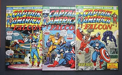 Buy CAPTAIN AMERICA Lot Of 3 Comics 168 170 171 Marvel 1973 1974 Mid-Grade • 23.99£
