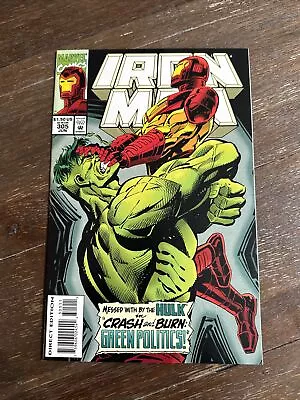 Buy Iron Man #305 (Marvel 1994) Classic Battle Hulk & Iron Man NM/NM+ • 23.83£