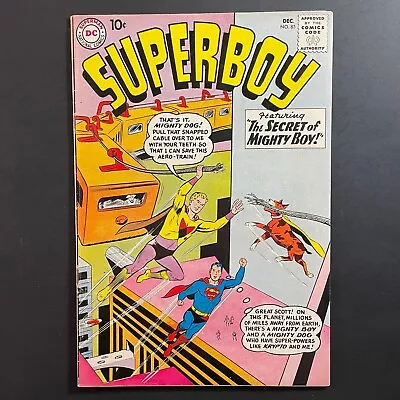 Buy Superboy 85 Silver Age DC 1960 Curt Swan Cover Comic Book Mighty Boy • 48.17£