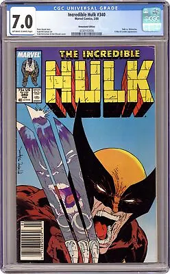 Buy Incredible Hulk #340N Newsstand Variant CGC 7.0 1988 4330550006 • 161.69£