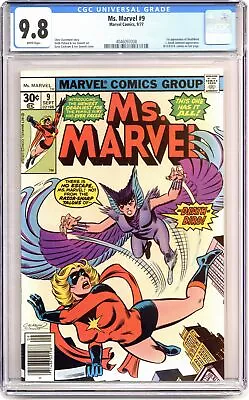 Buy Ms. Marvel #9 CGC 9.8 1977 4046097008 • 390.53£