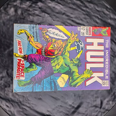 Buy 1968 Marvel Comics The Incredible Hulk #103-1st Appearance Of Space Parasite 📚 • 28.56£